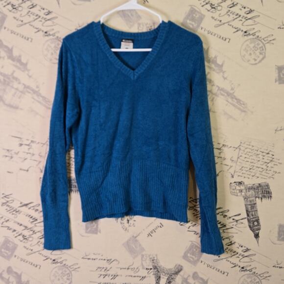 Columbia turquoise women's V-neck sweater size small - Picture 1 of 6